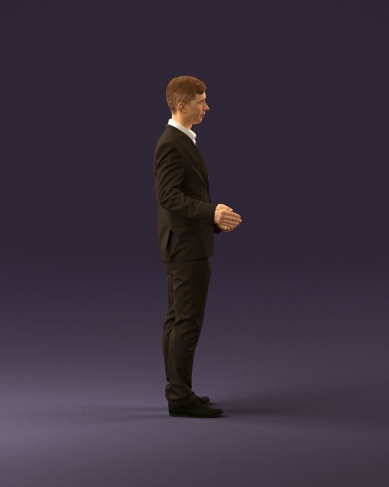 Man in dark suit hands on side 0956 3D Print Ready 3D print model_15