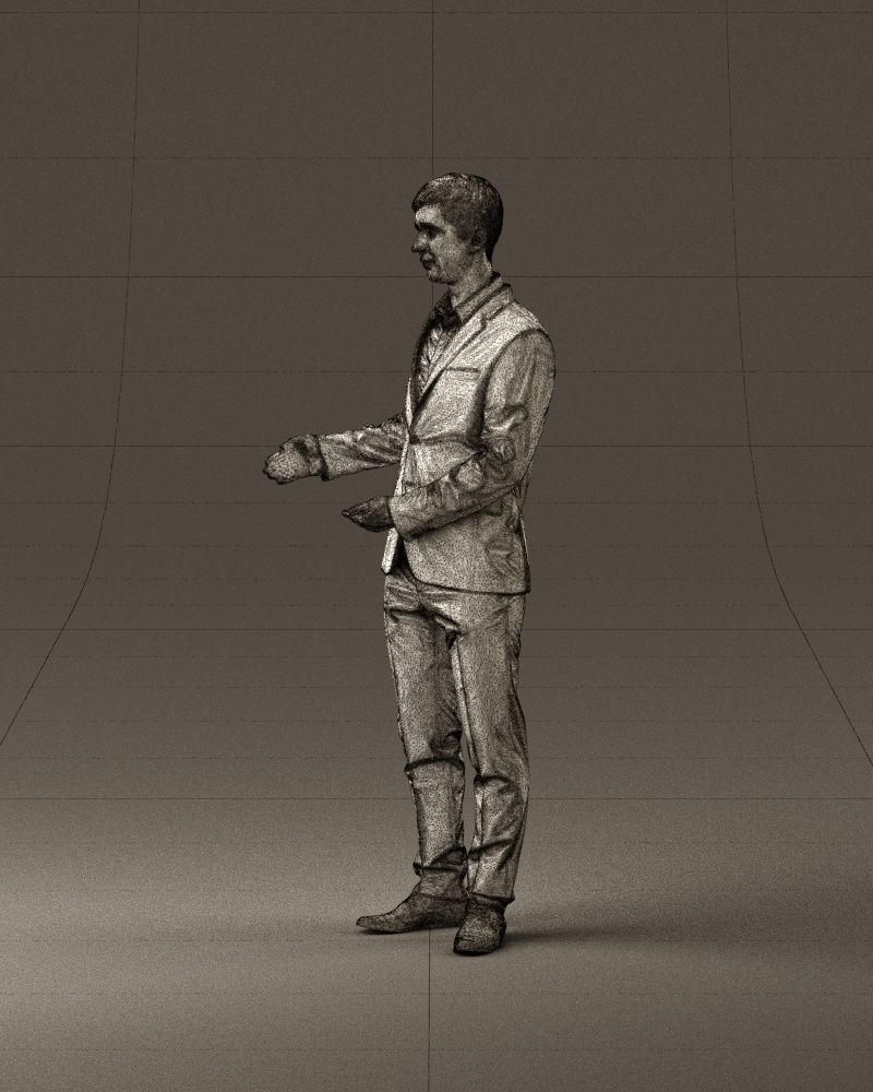 Man in dark suit hands on side 0956 3D Print Ready 3D print model_32