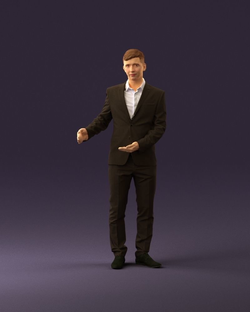 Man in dark suit hands on side 0956 3D Print Ready 3D print model_12