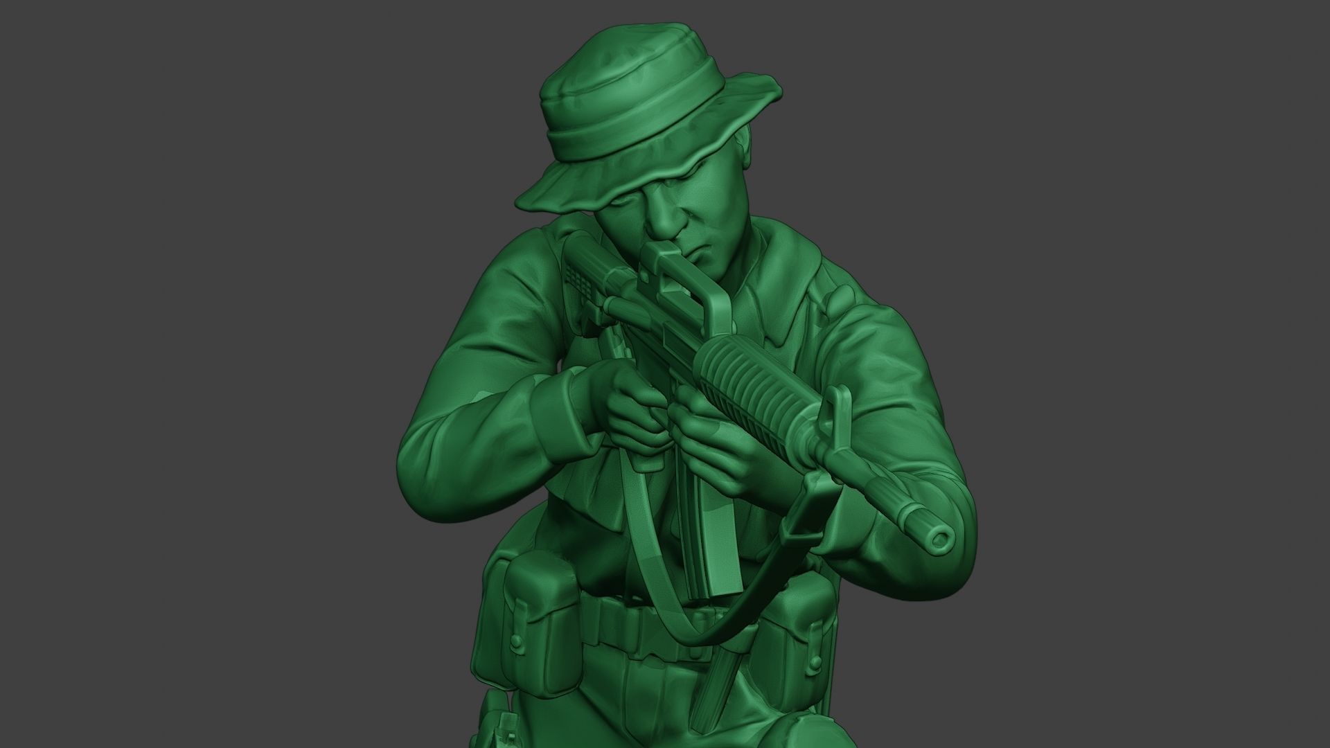 Modern Jungle Soldier Shoot Stand2 MJS1 3D print model_19