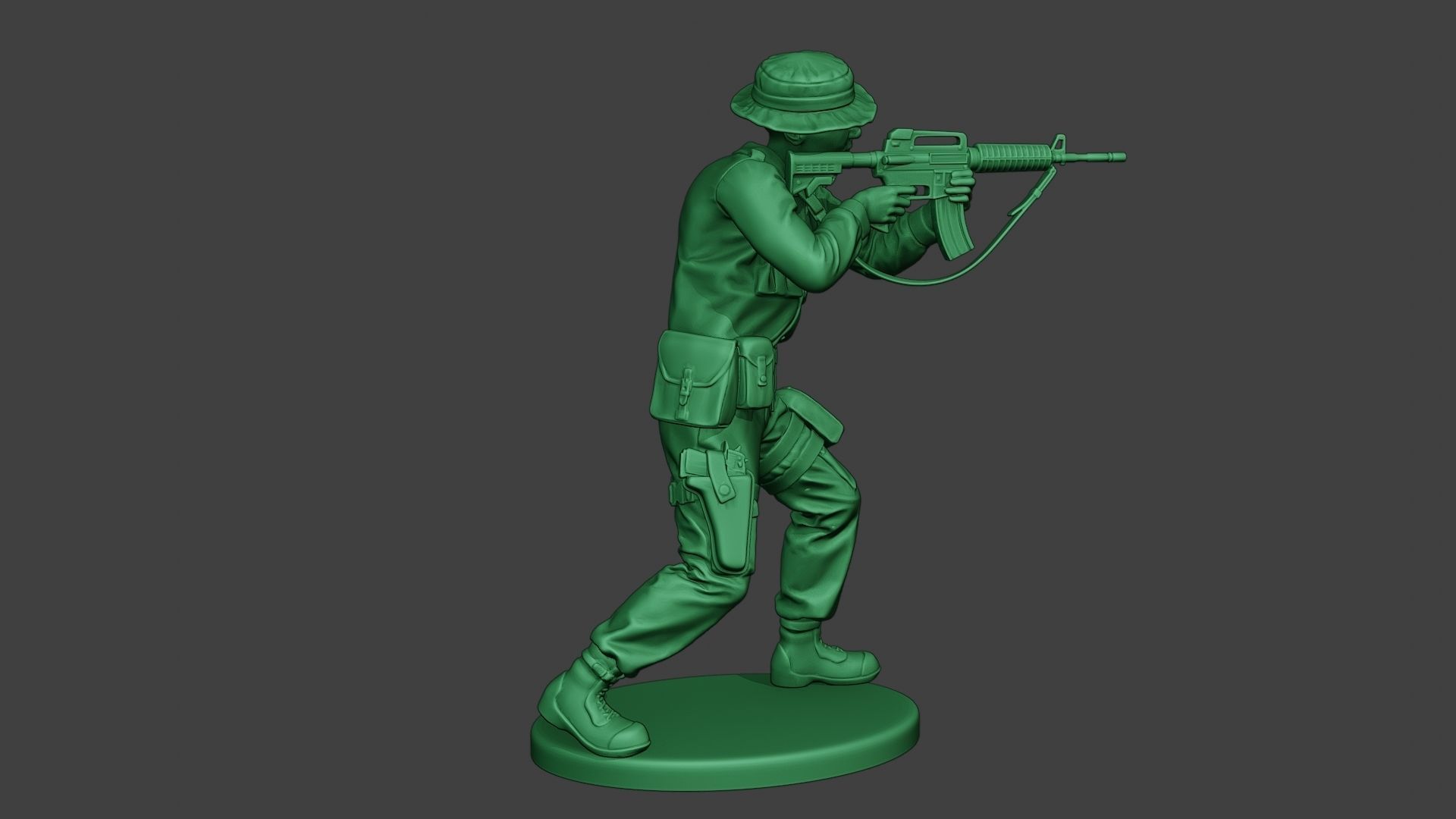 Modern Jungle Soldier Shoot Stand2 MJS1 3D print model_8