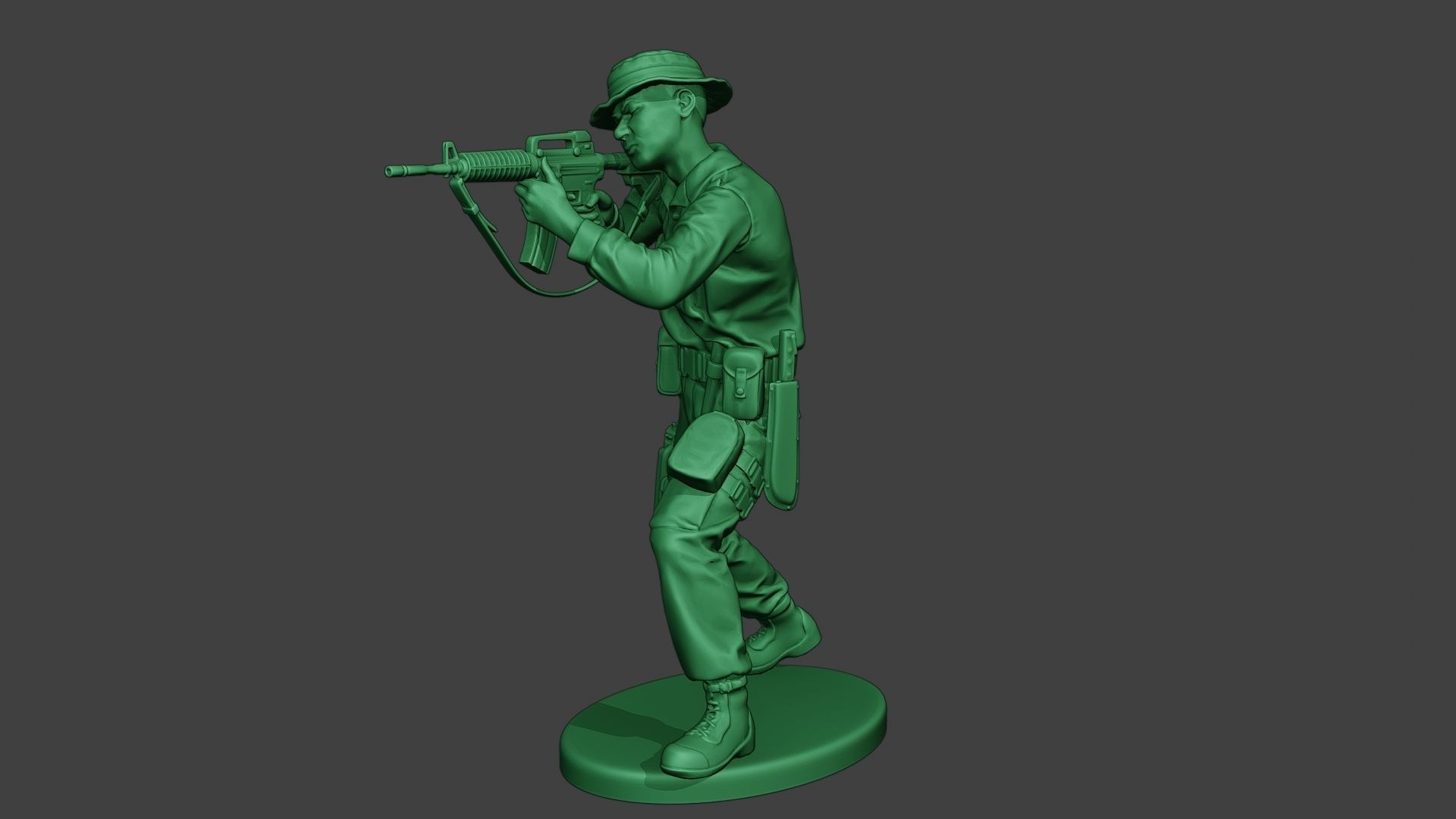 Modern Jungle Soldier Shoot Stand2 MJS1 3D print model_2