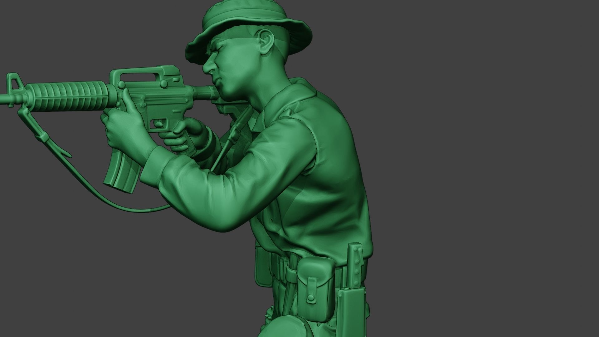Modern Jungle Soldier Shoot Stand2 MJS1 3D print model_18