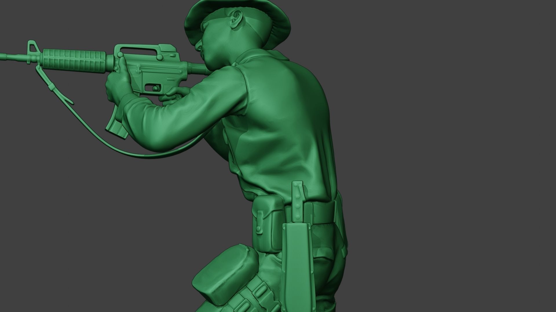 Modern Jungle Soldier Shoot Stand2 MJS1 3D print model_17