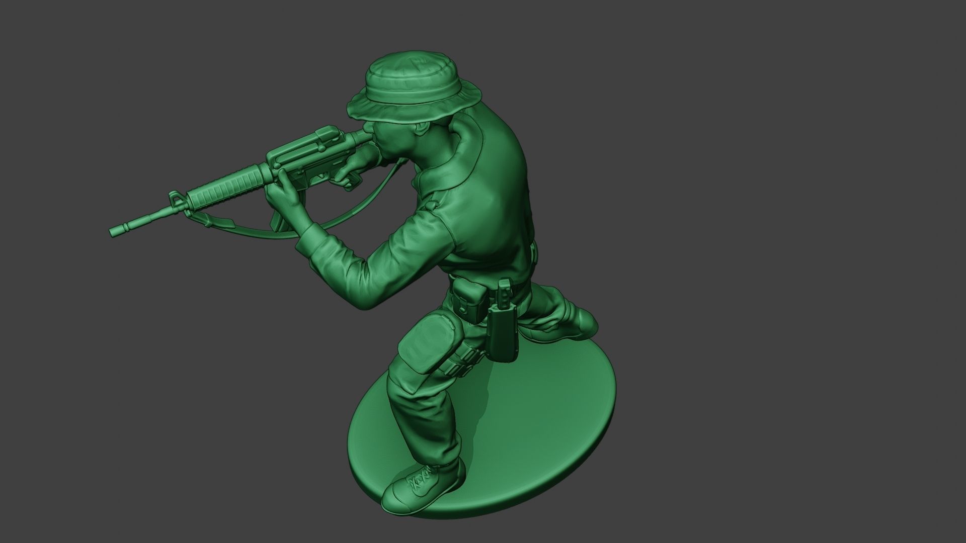 Modern Jungle Soldier Shoot Stand2 MJS1 3D print model_15