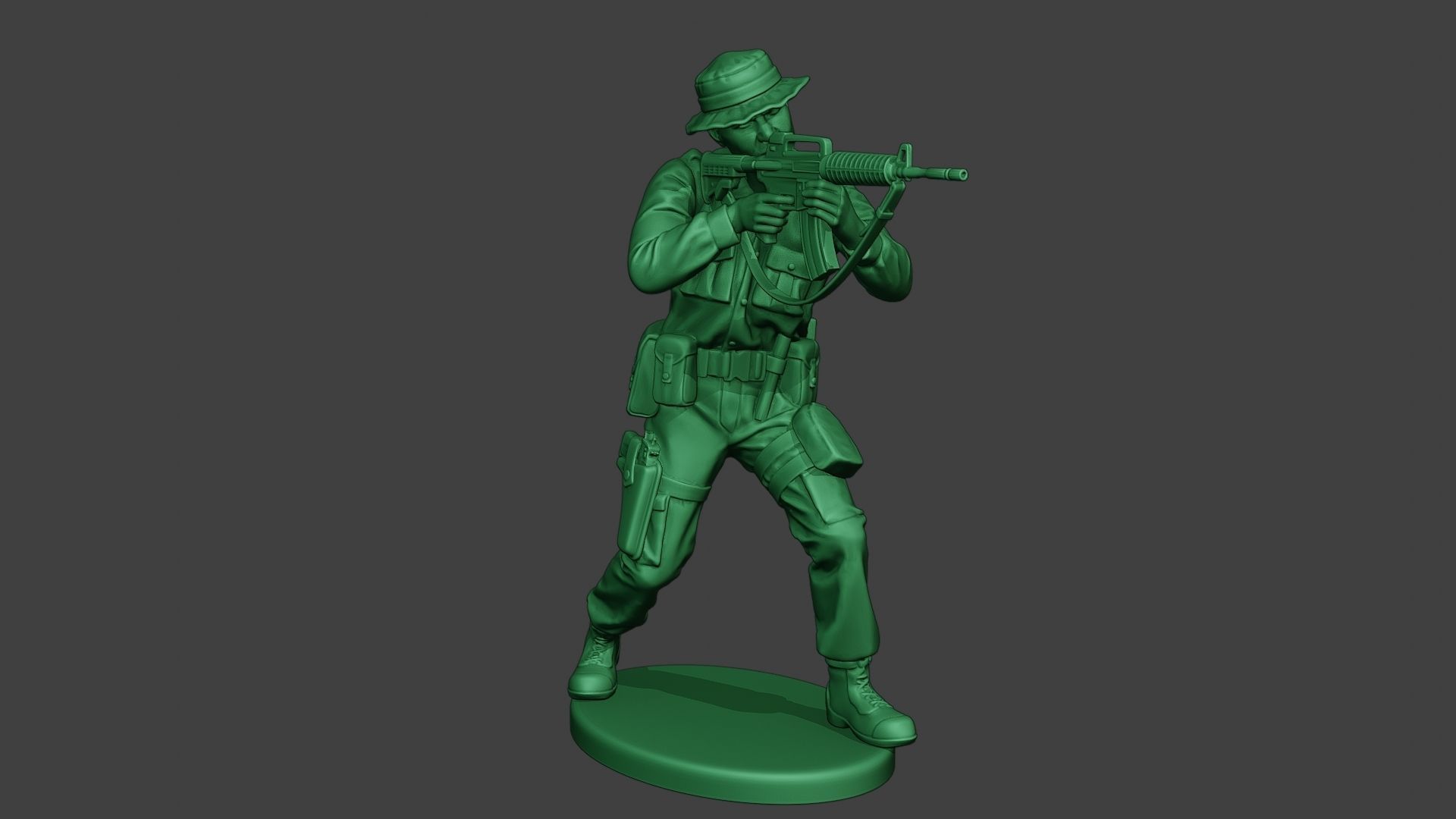 Modern Jungle Soldier Shoot Stand2 MJS1 3D print model_10