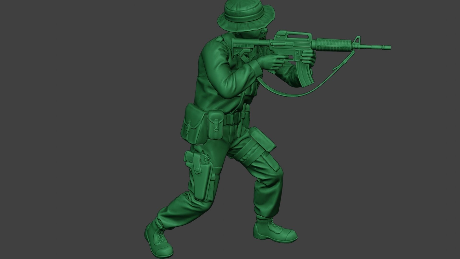 Modern Jungle Soldier Shoot Stand2 MJS1 3D print model_30