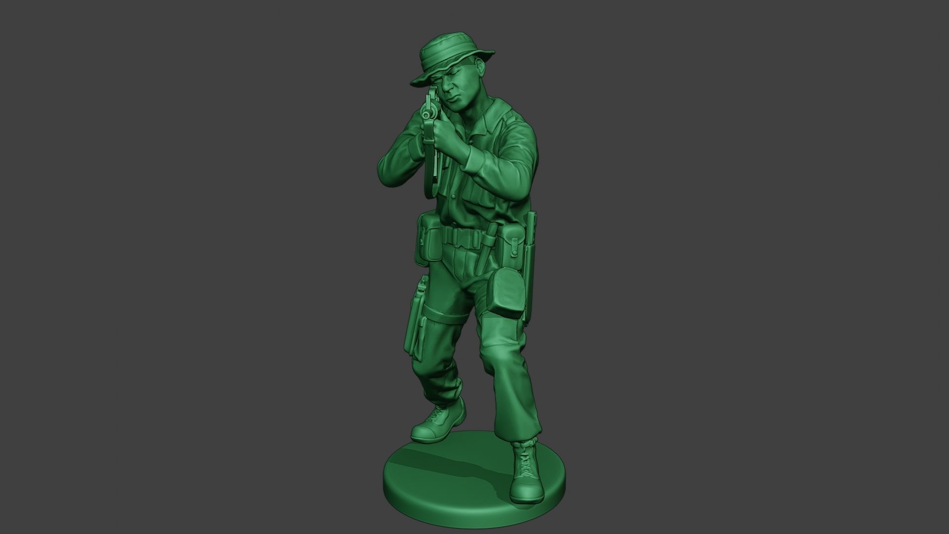 Modern Jungle Soldier Shoot Stand2 MJS1 3D print model_11
