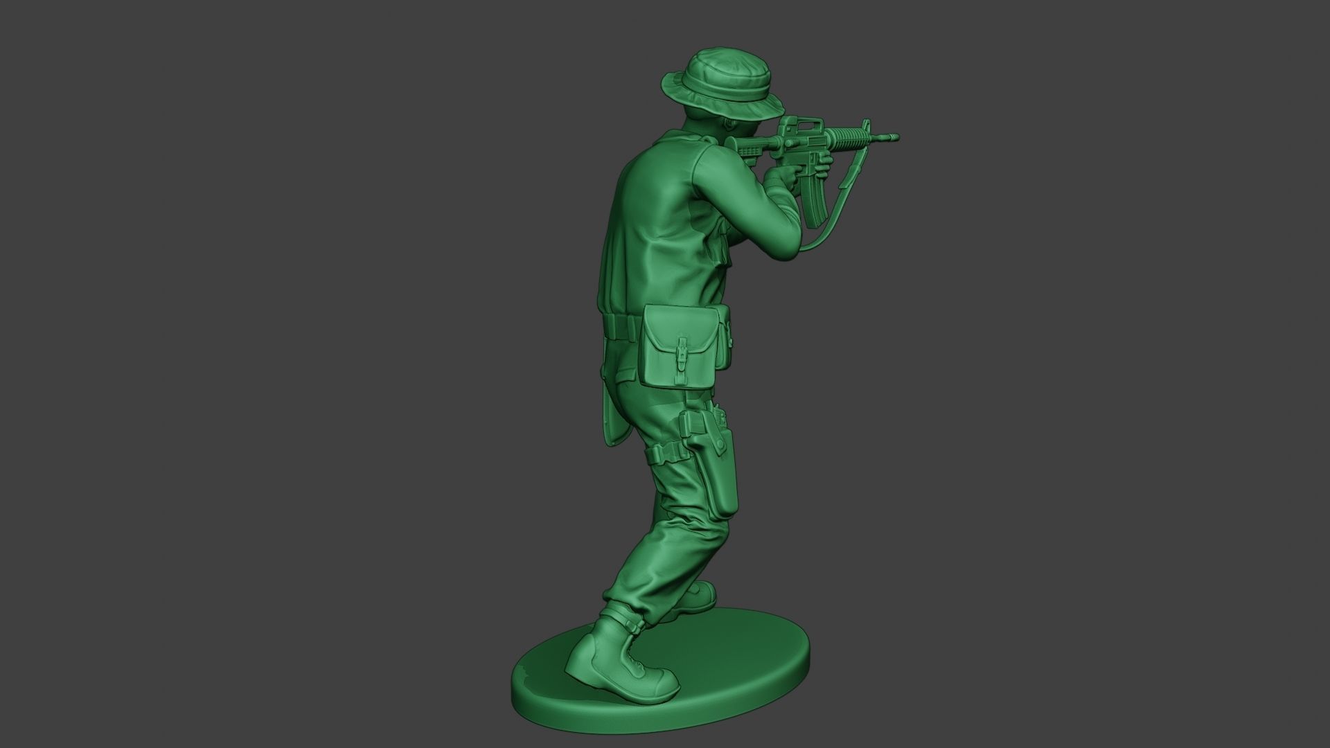 Modern Jungle Soldier Shoot Stand2 MJS1 3D print model_7