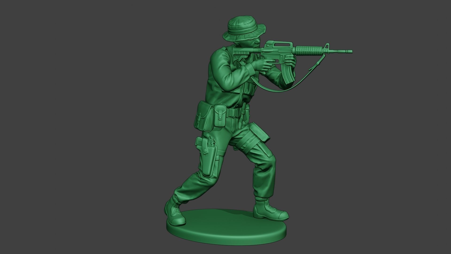 Modern Jungle Soldier Shoot Stand2 MJS1 3D print model_9