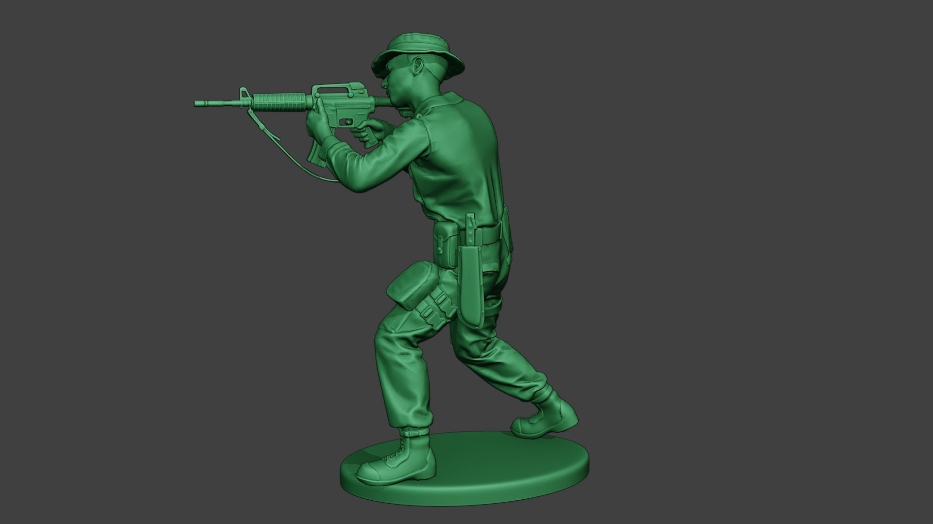 Modern Jungle Soldier Shoot Stand2 MJS1 3D print model_3