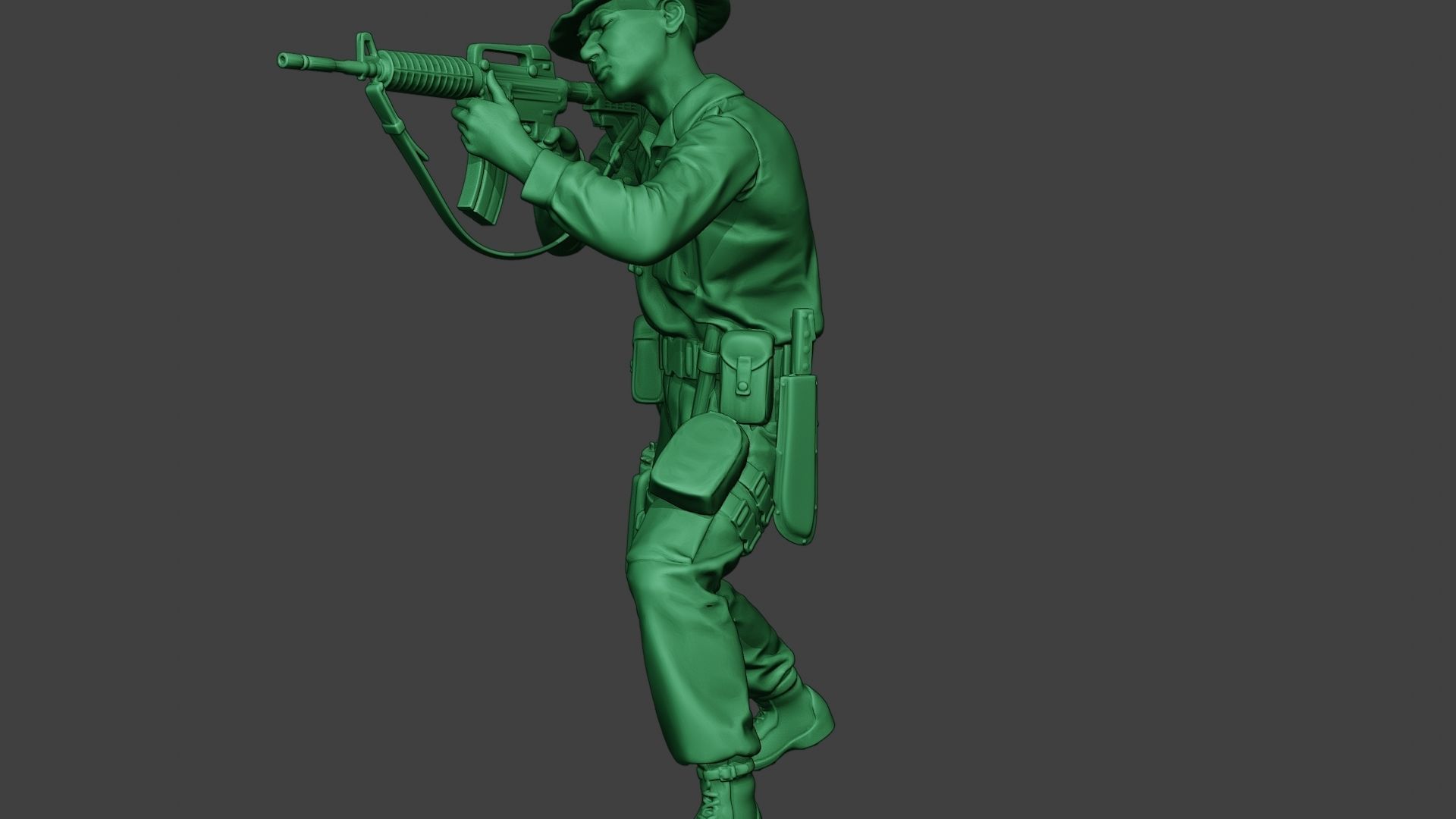 Modern Jungle Soldier Shoot Stand2 MJS1 3D print model_27