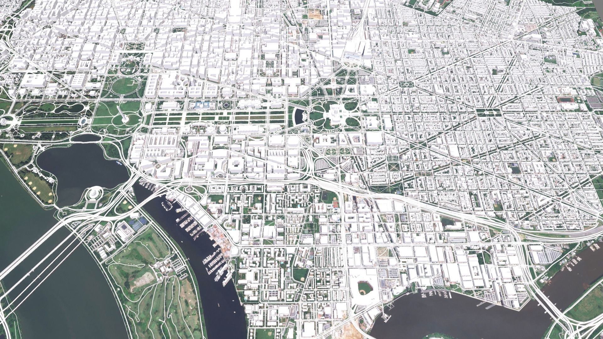 Cityscape Washington USA 3D model_5