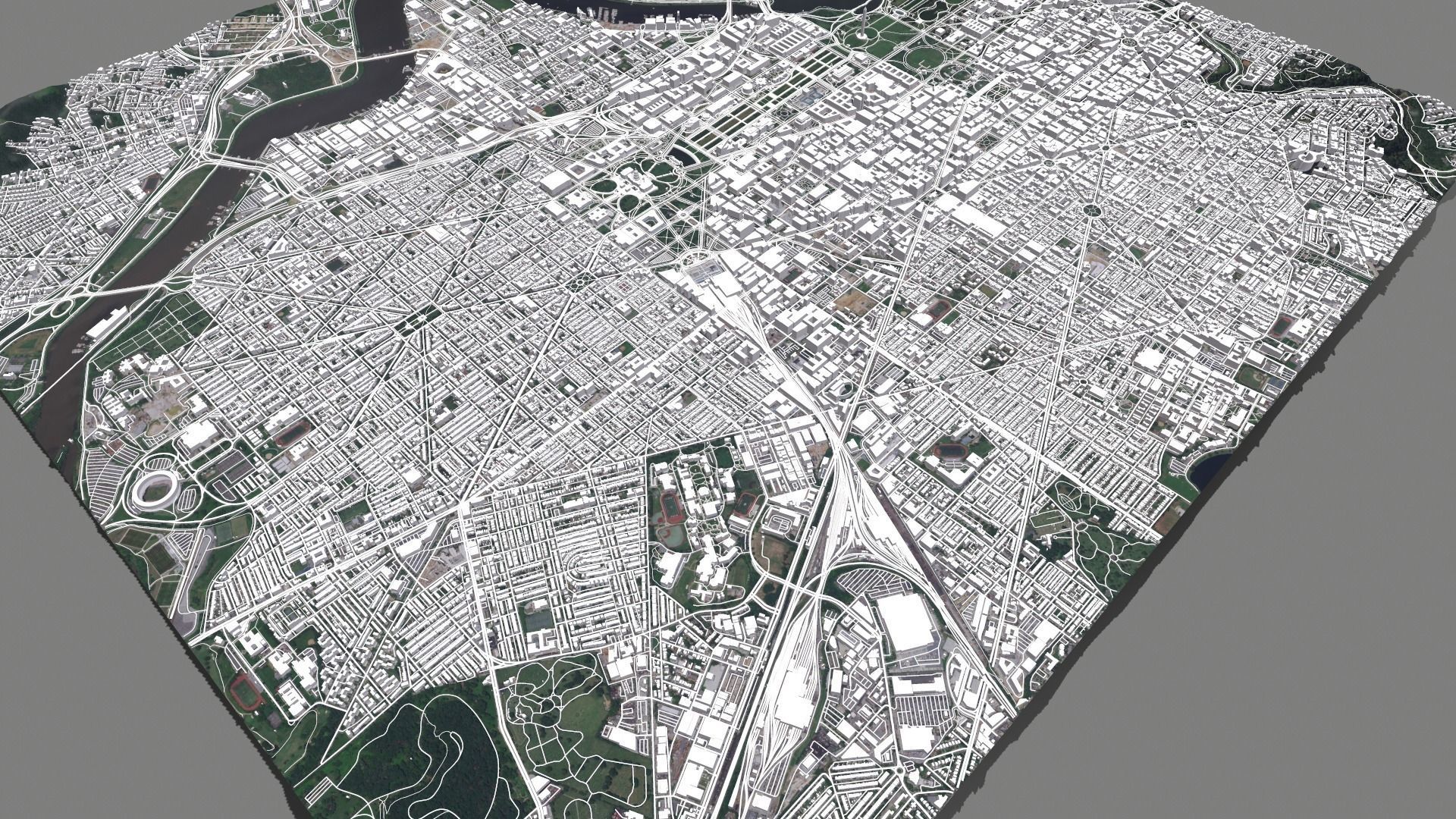 Cityscape Washington USA 3D model_9