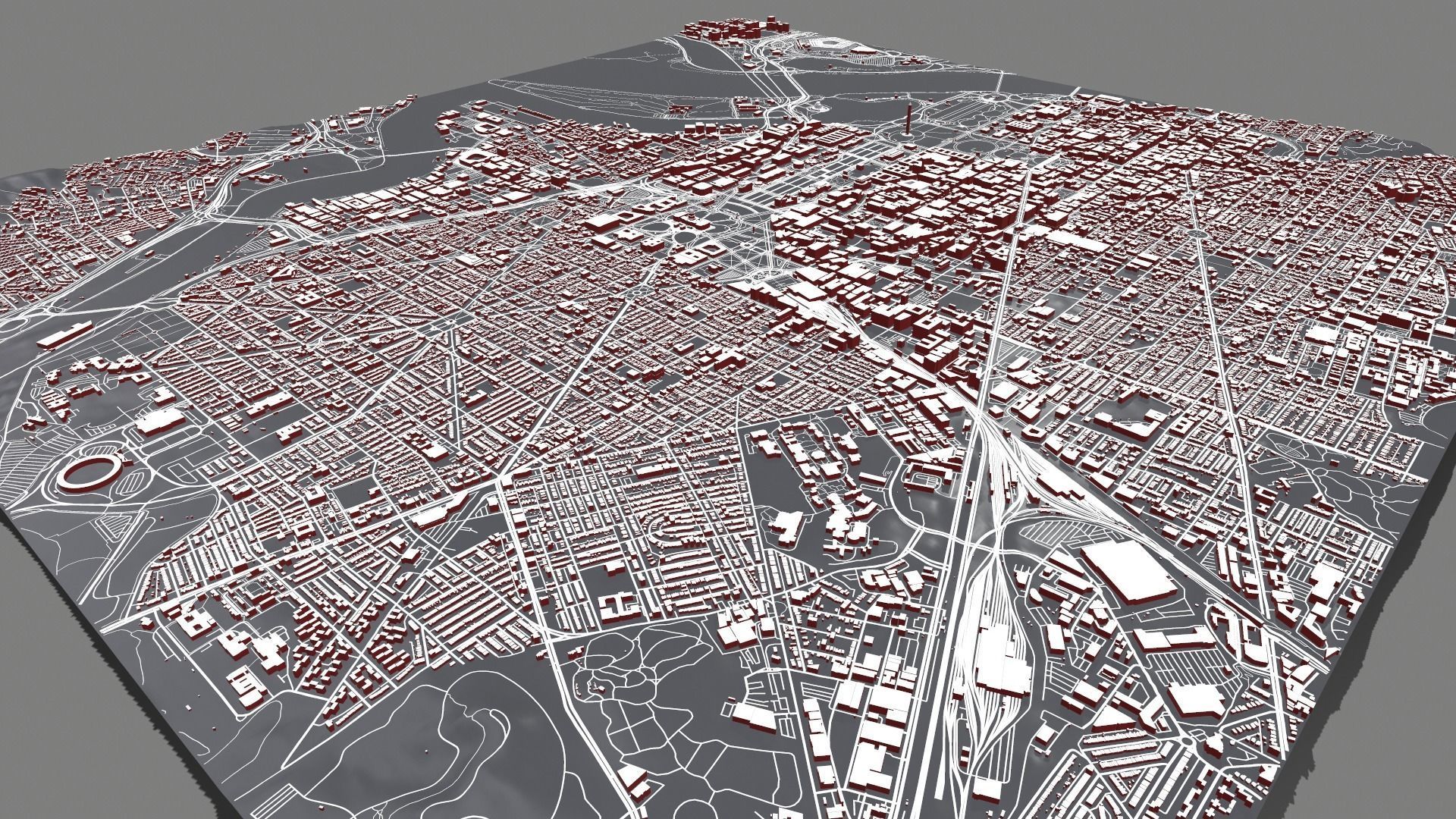 Cityscape Washington USA 3D model_2