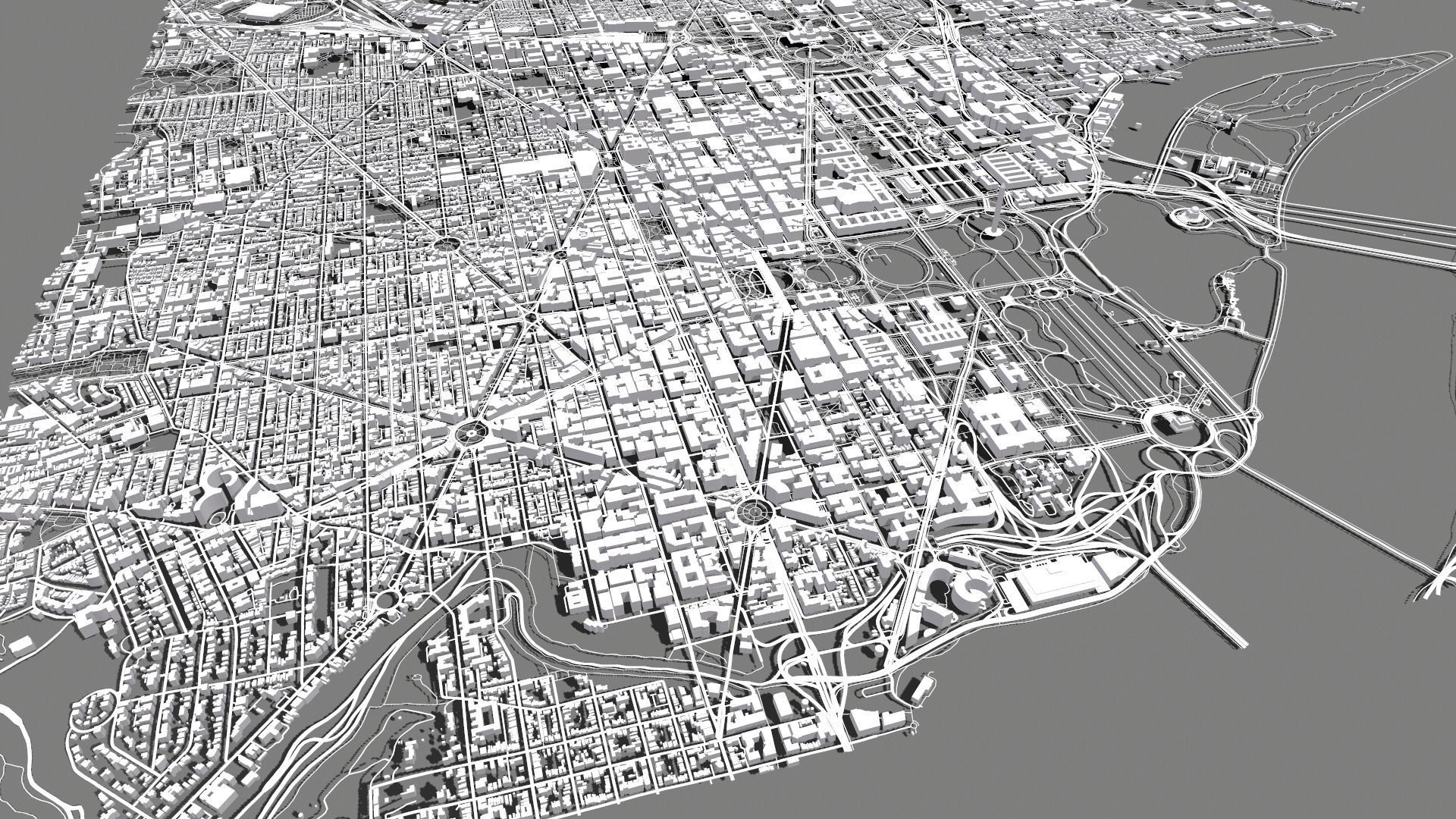 Cityscape Washington USA 3D model_10
