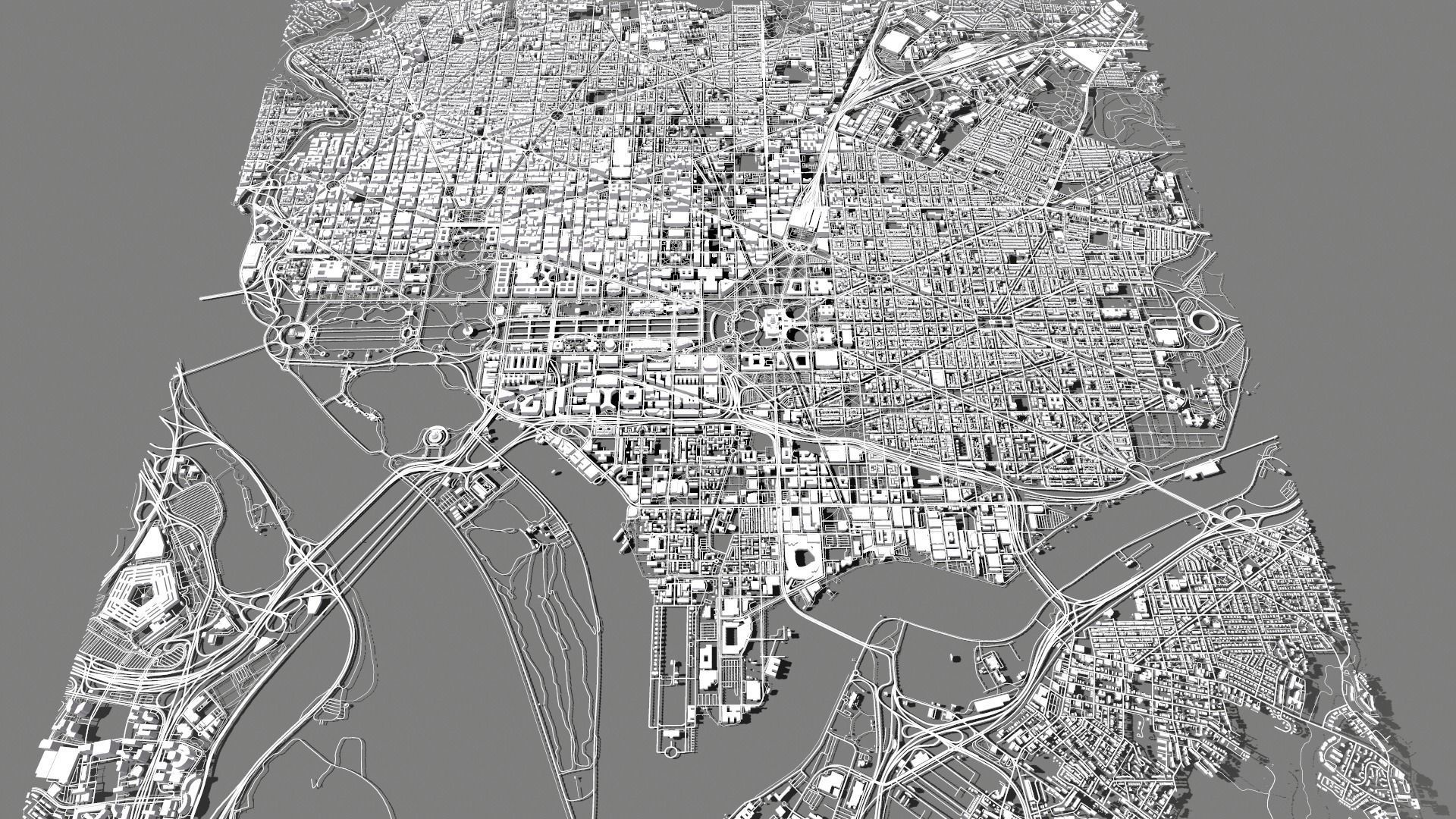 Cityscape Washington USA 3D model_14