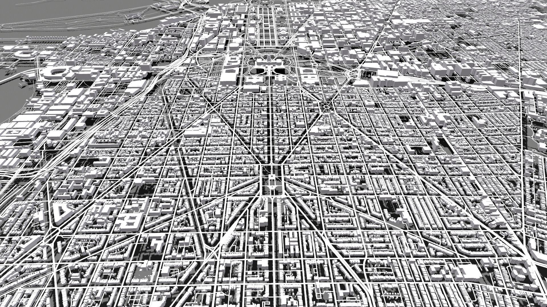 Cityscape Washington USA 3D model_12