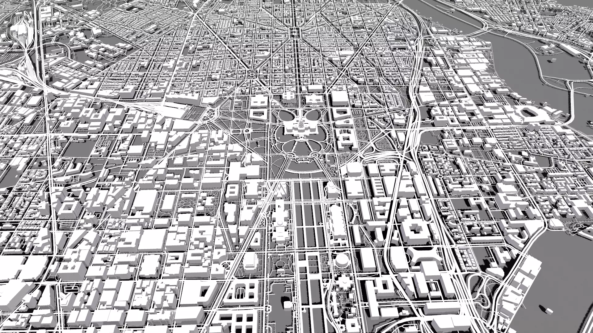 Cityscape Washington USA 3D model_0