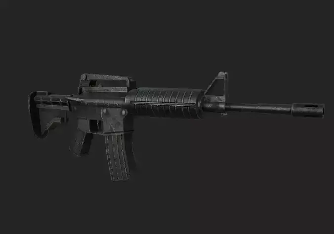 Colt m4 PBR low-poly game ready