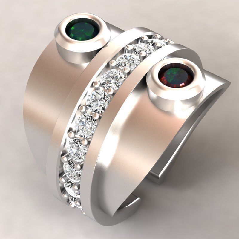 3d-Model eyes ring 3D print model_3