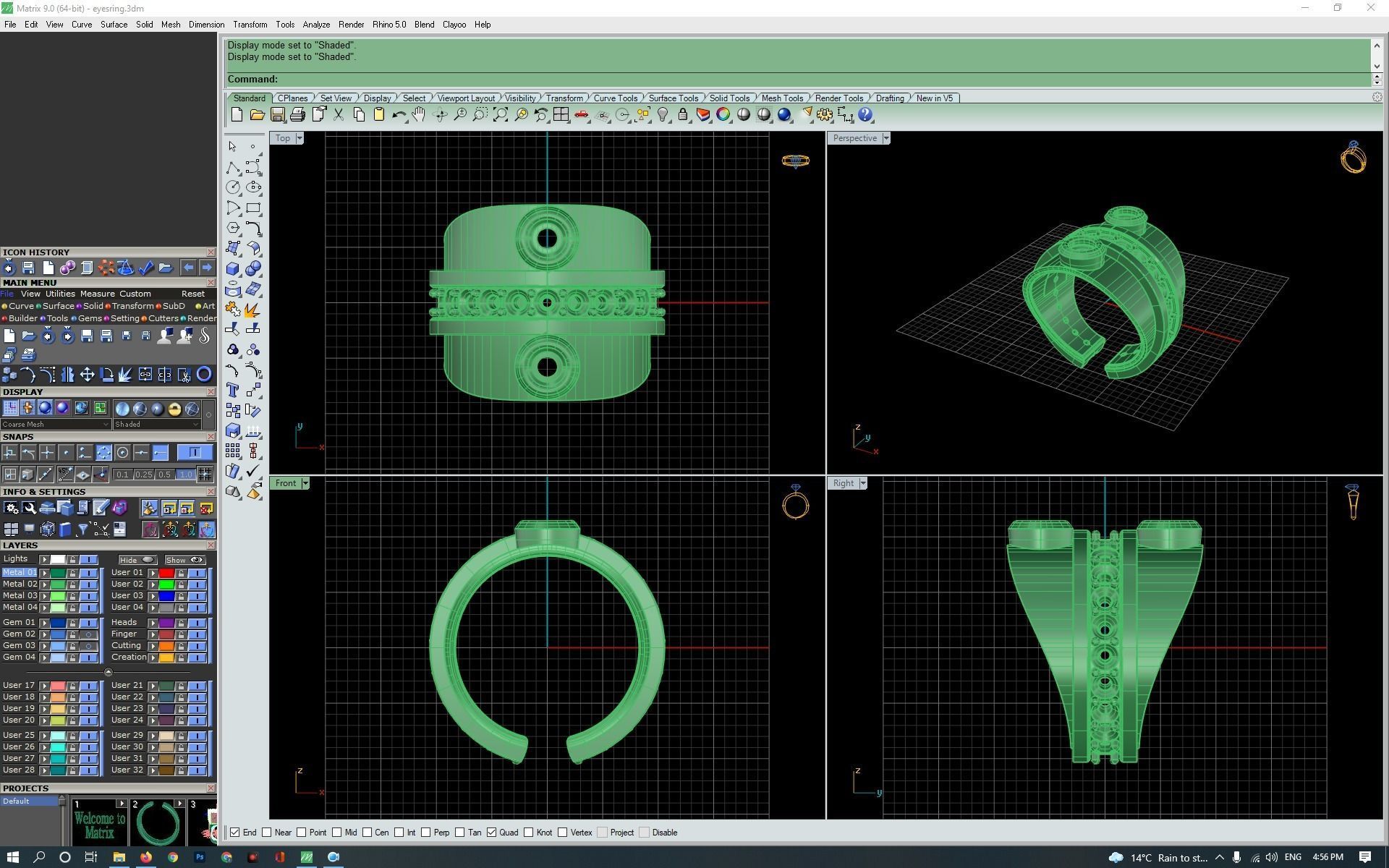 3d-Model eyes ring 3D print model_14
