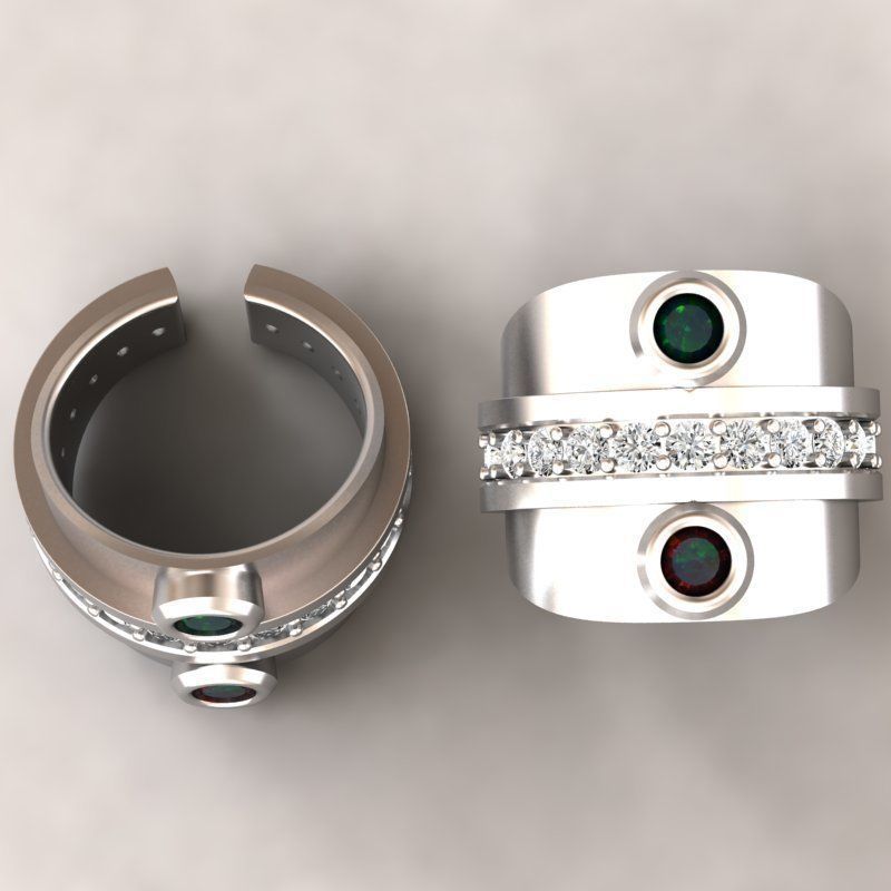 3d-Model eyes ring 3D print model_2