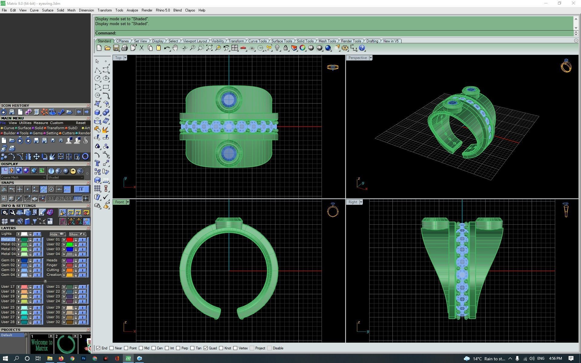 3d-Model eyes ring 3D print model_13