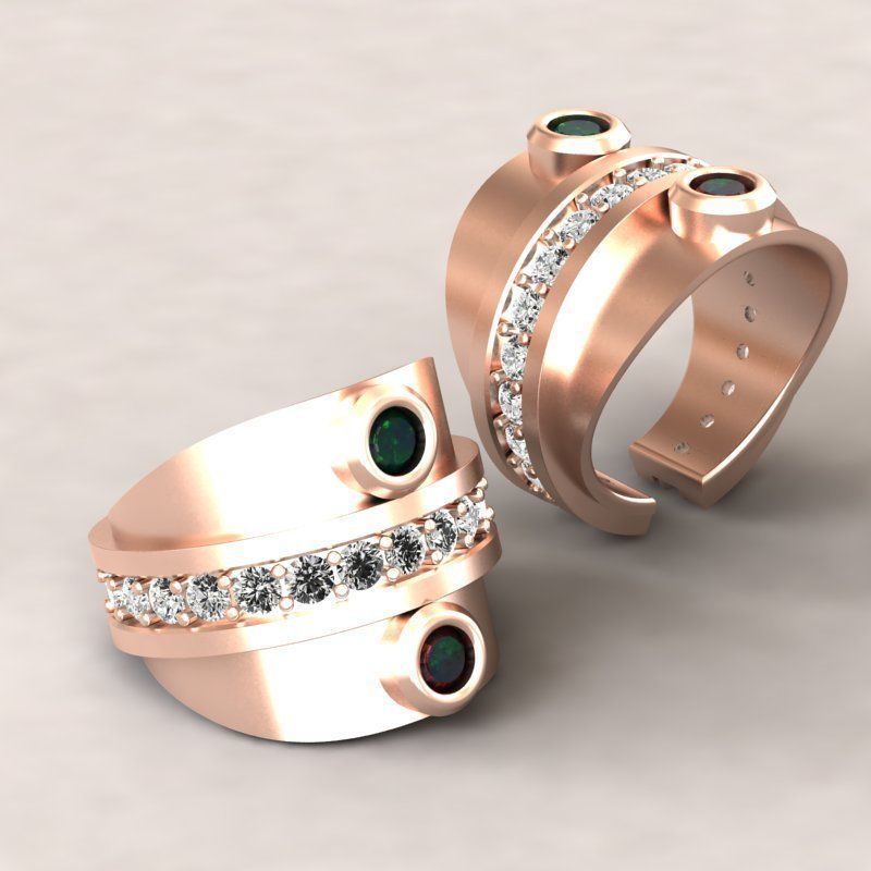 3d-Model eyes ring 3D print model_5