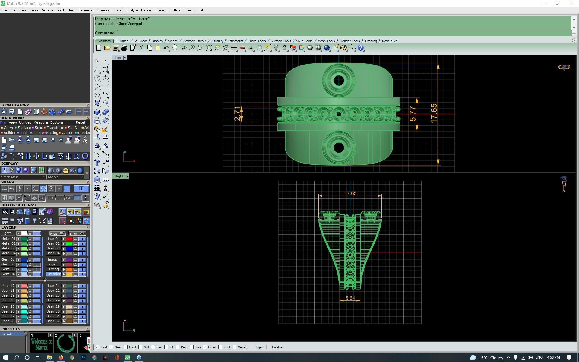3d-Model eyes ring 3D print model_15