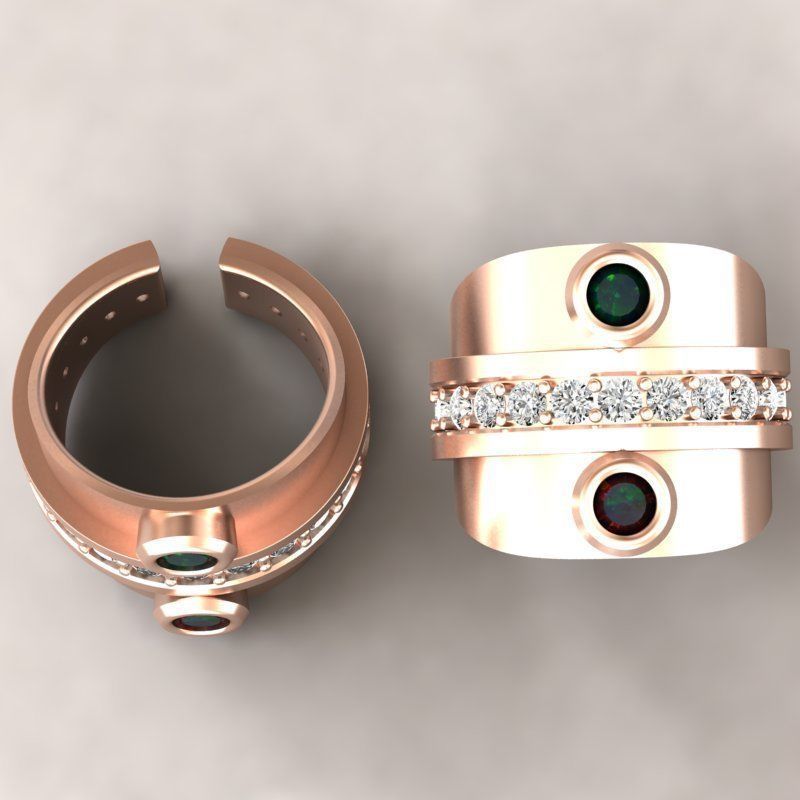 3d-Model eyes ring 3D print model_10