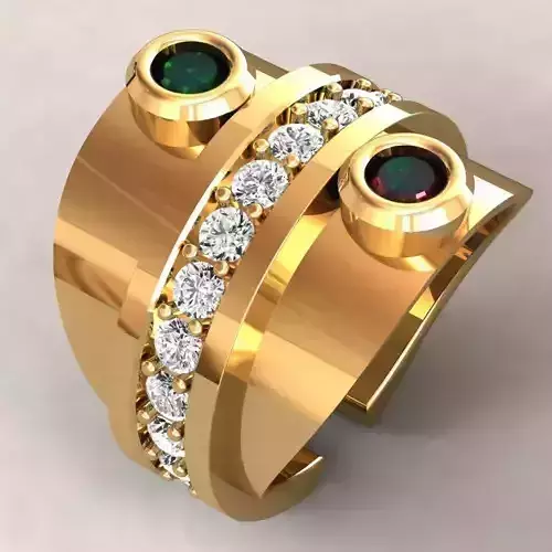 3d-Model eyes ring 3D print model