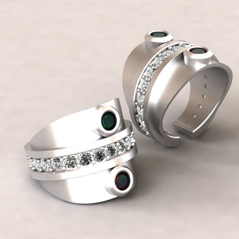 3d-Model eyes ring 3D print model_6