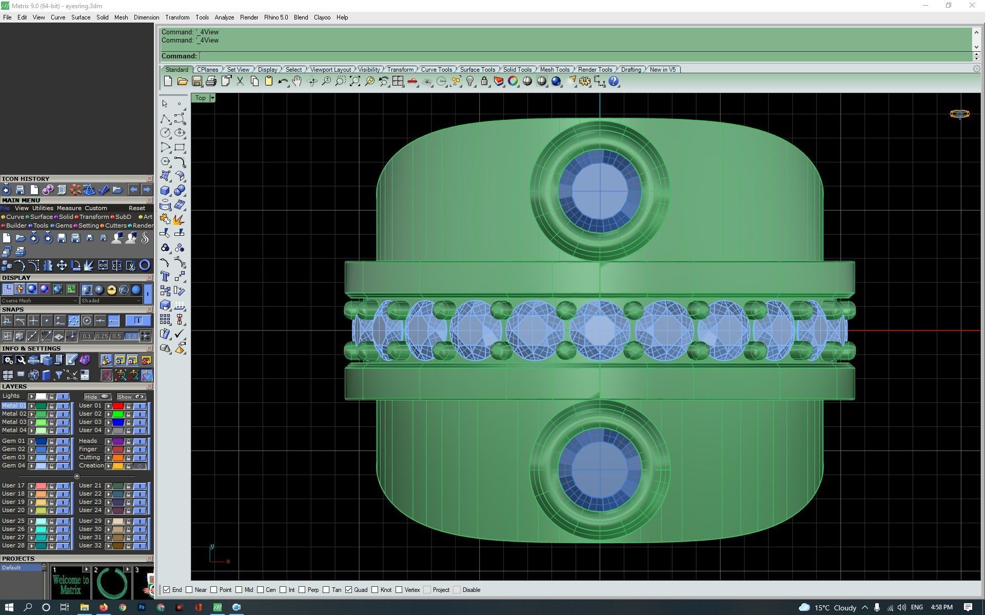 3d-Model eyes ring 3D print model_9