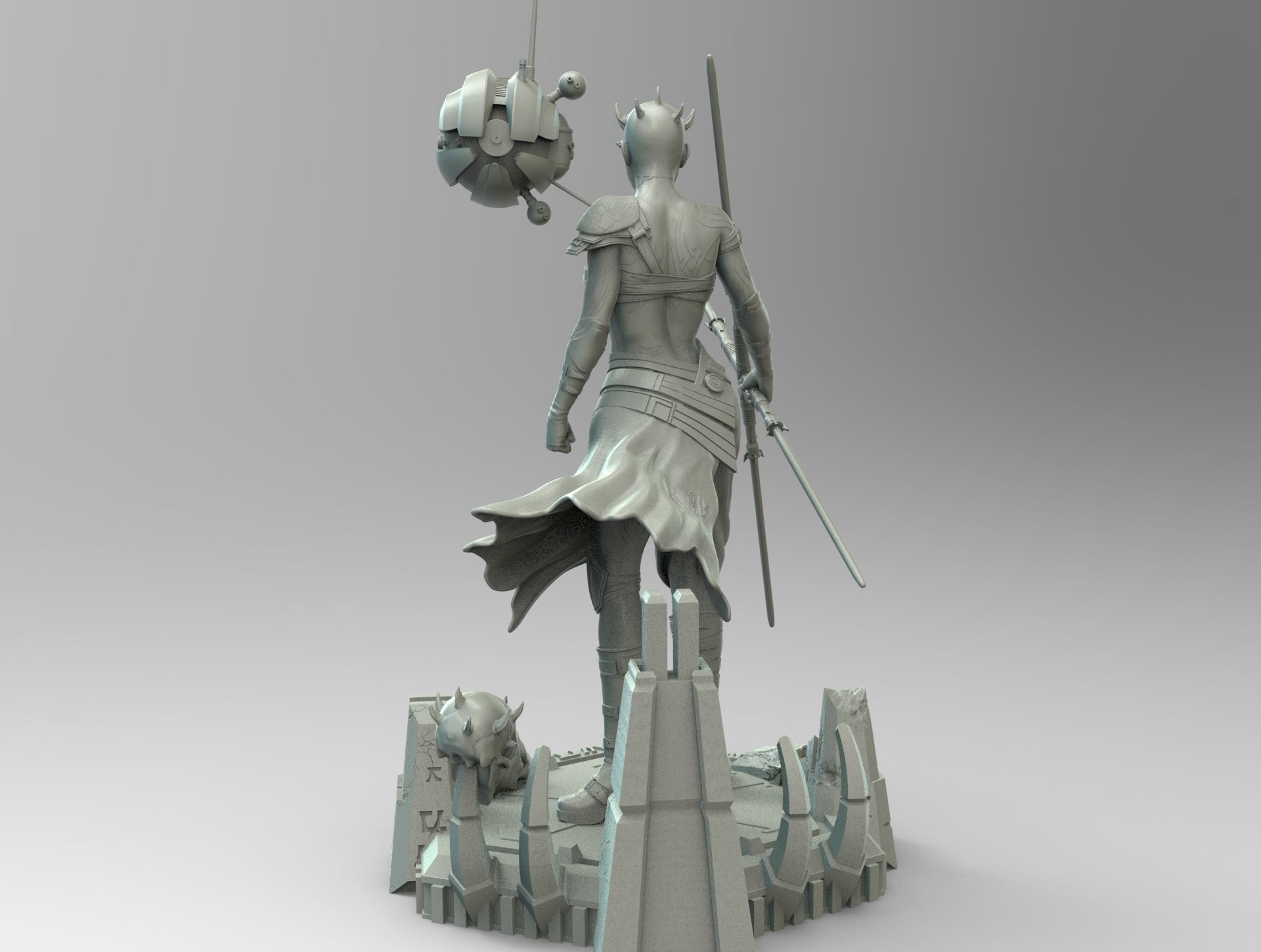 Zabrak Sith Girl 3D print model_5