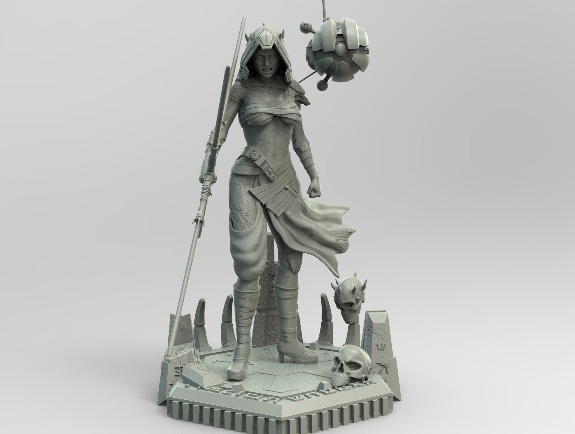 Zabrak Sith Girl 3D print model_3