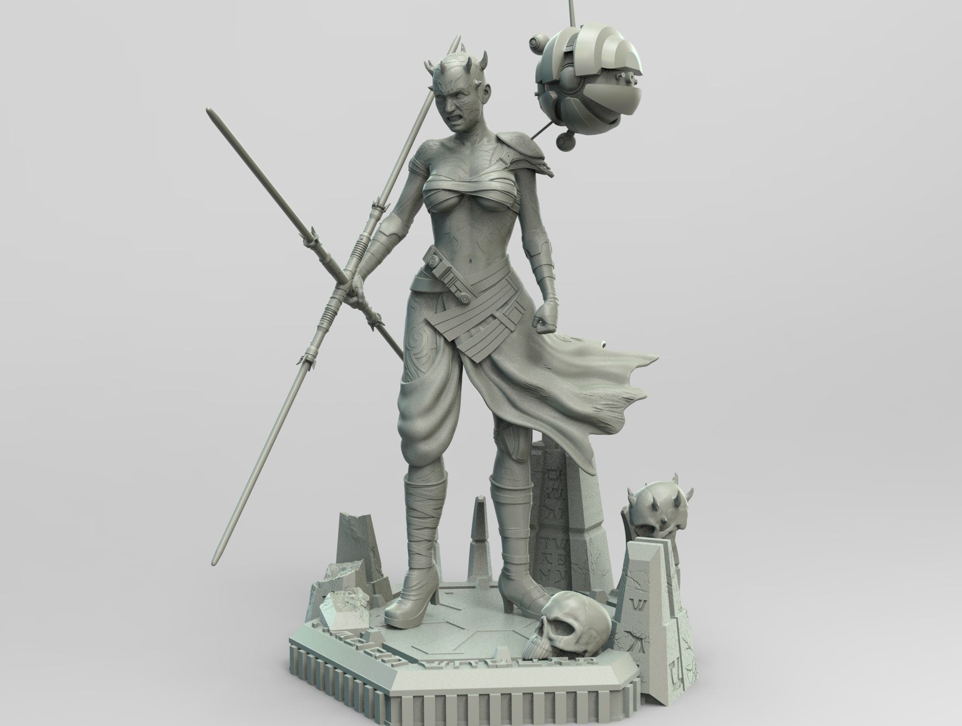 Zabrak Sith Girl 3D print model_1
