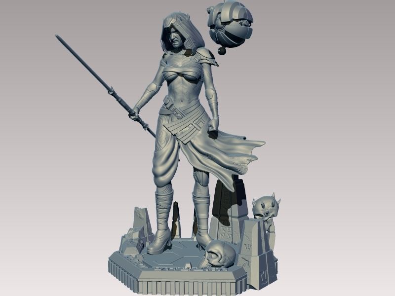 Zabrak Sith Girl 3D print model_9