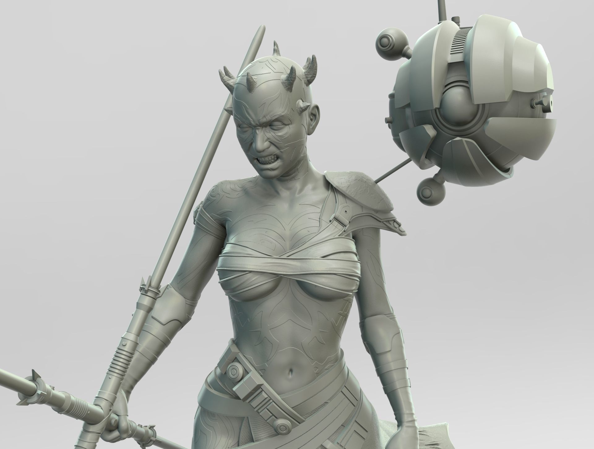 Zabrak Sith Girl 3D print model_6