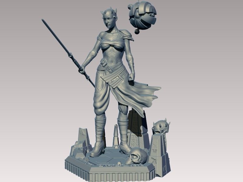 Zabrak Sith Girl 3D print model_10