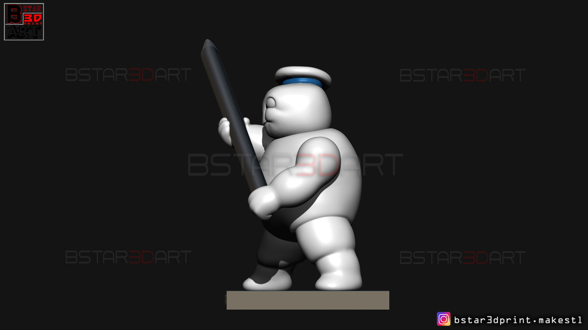 Mini Puft - Ghostbuster After Life 2021 - Pencil Holder 3D print model_6