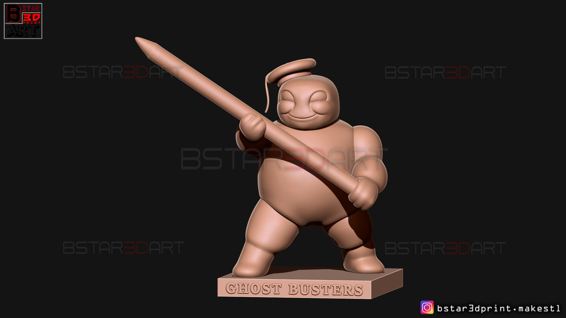 Mini Puft - Ghostbuster After Life 2021 - Pencil Holder 3D print model_12