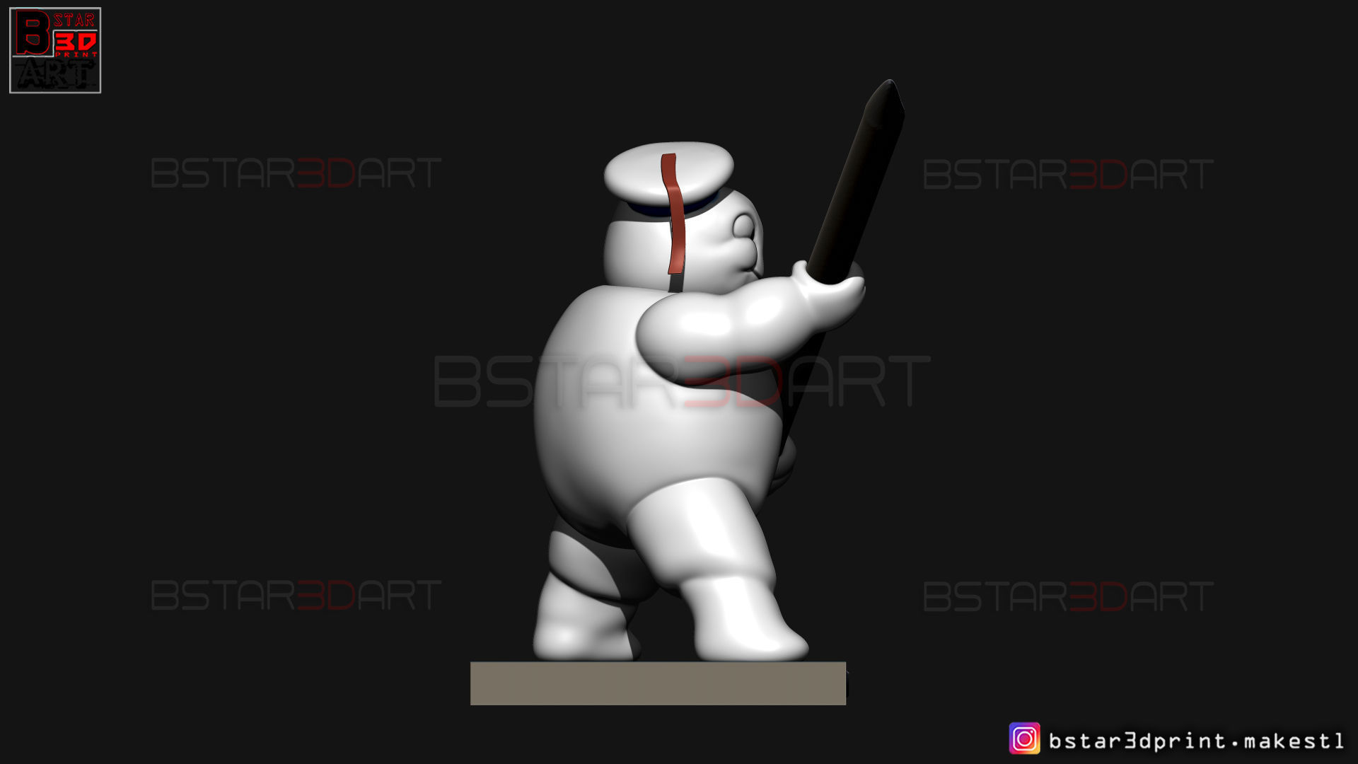 Mini Puft - Ghostbuster After Life 2021 - Pencil Holder 3D print model_10