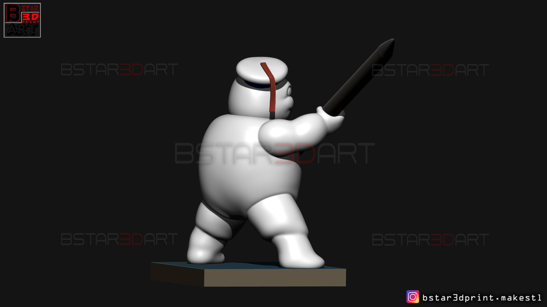 Mini Puft - Ghostbuster After Life 2021 - Pencil Holder 3D print model_9