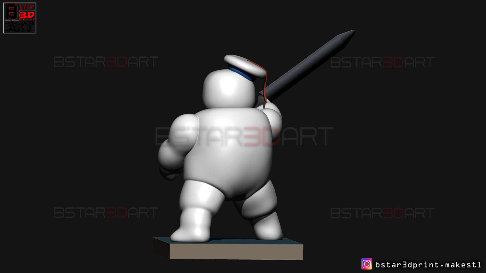 Mini Puft - Ghostbuster After Life 2021 - Pencil Holder 3D print model_7