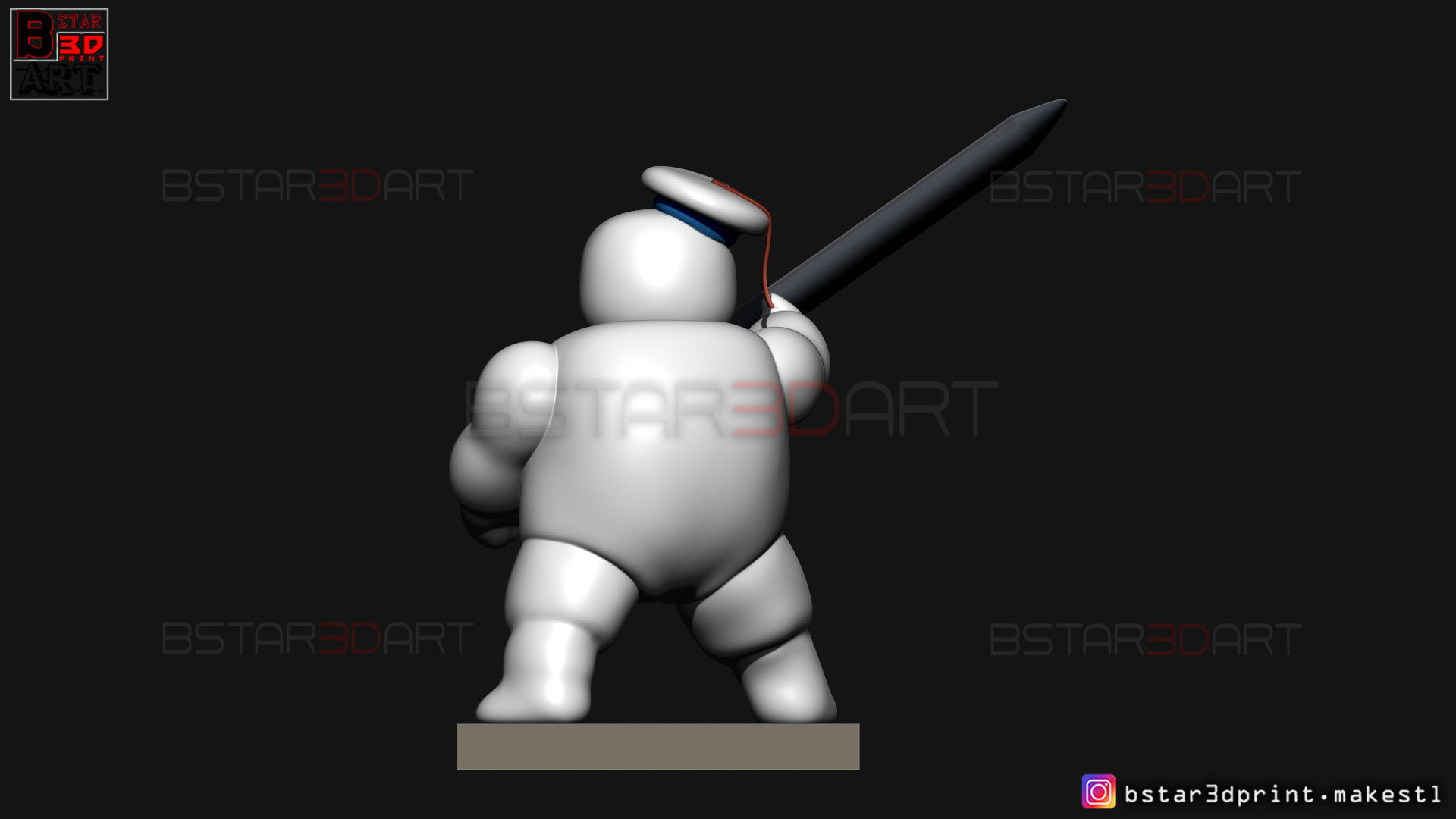 Mini Puft - Ghostbuster After Life 2021 - Pencil Holder 3D print model_8