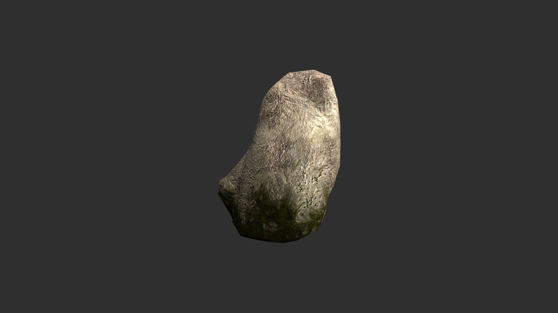 Rock Set 03 - Moss Low-poly 3D model_6