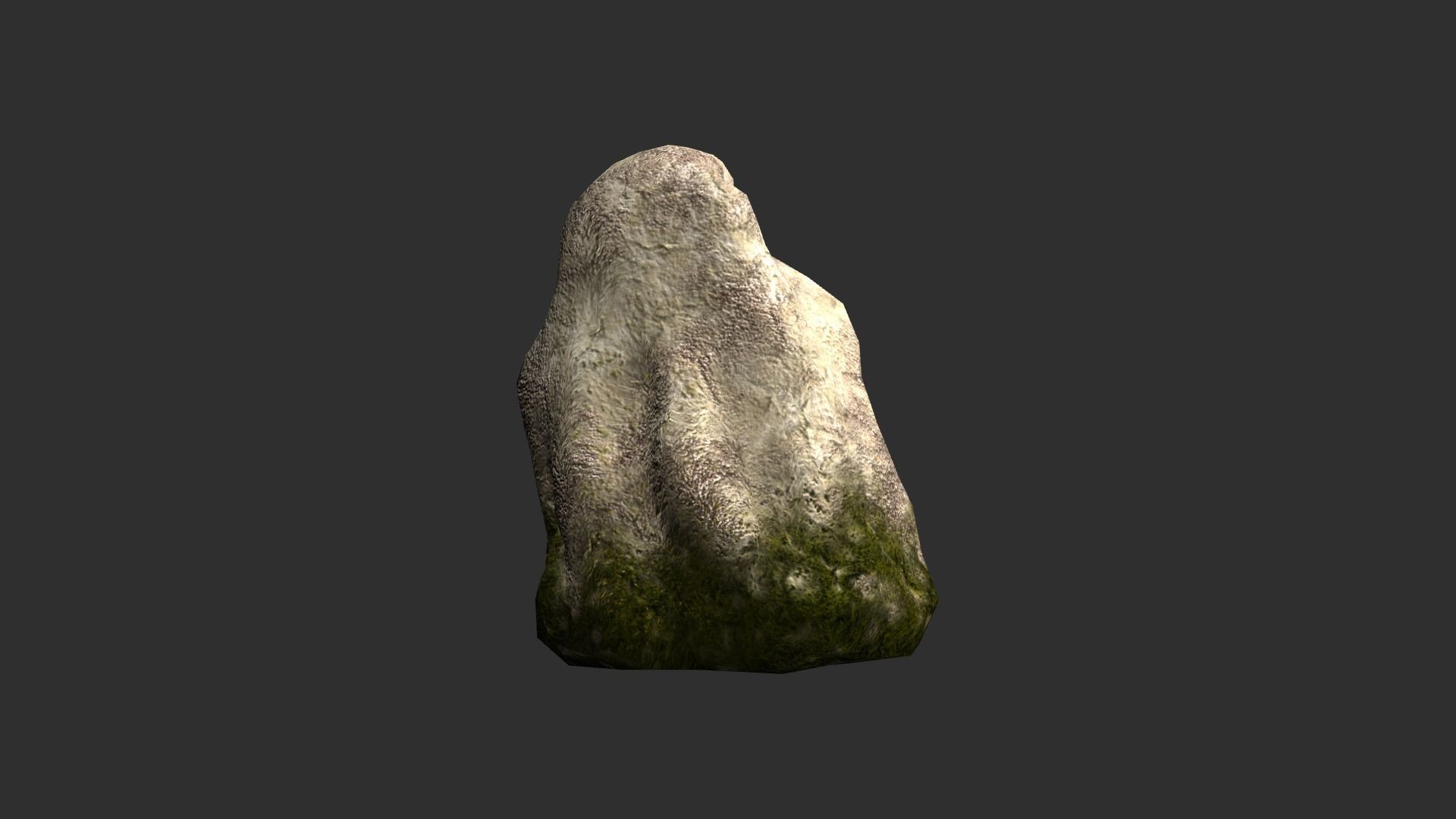 Rock Set 03 - Moss Low-poly 3D model_7