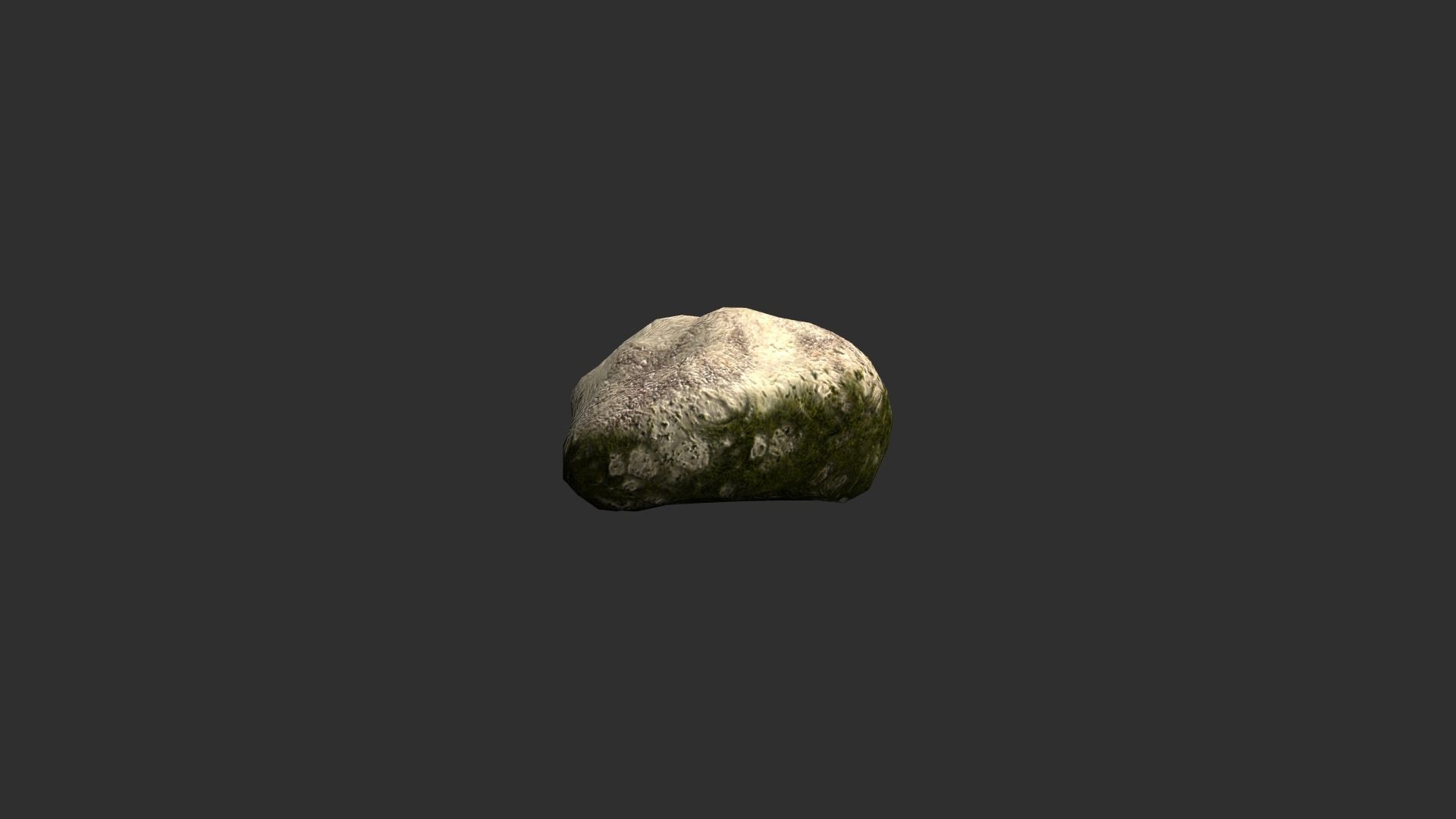 Rock Set 03 - Moss Low-poly 3D model_9