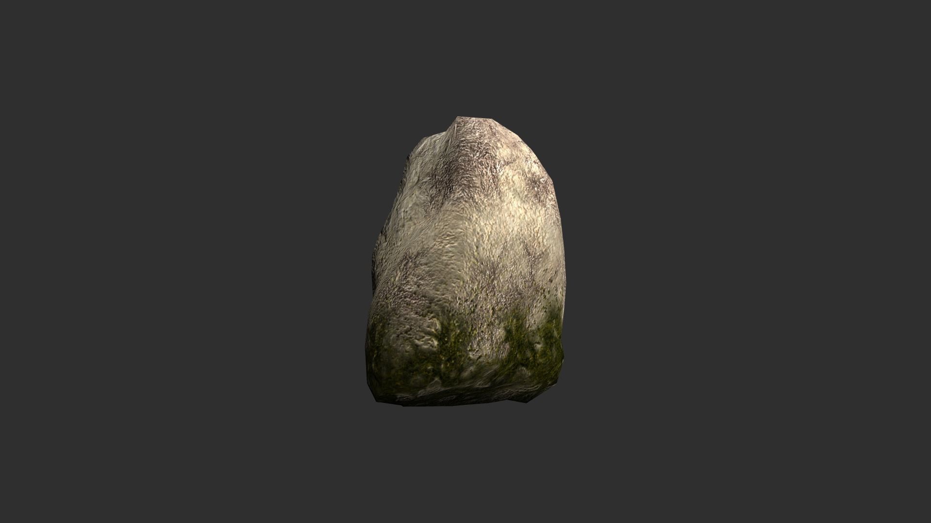 Rock Set 03 - Moss Low-poly 3D model_8